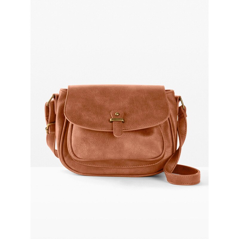 bonprix Malá kabelka Crossbody s prackami, farba hnedá 44737038