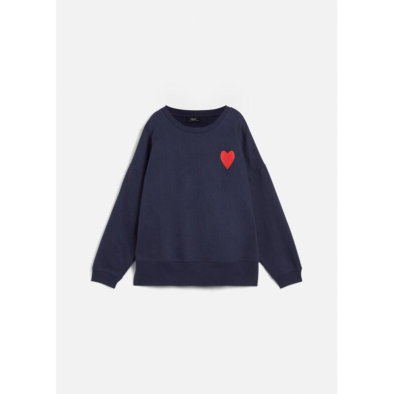 bonprix Mikina overize z bio bavlny, farba modrá 48958831