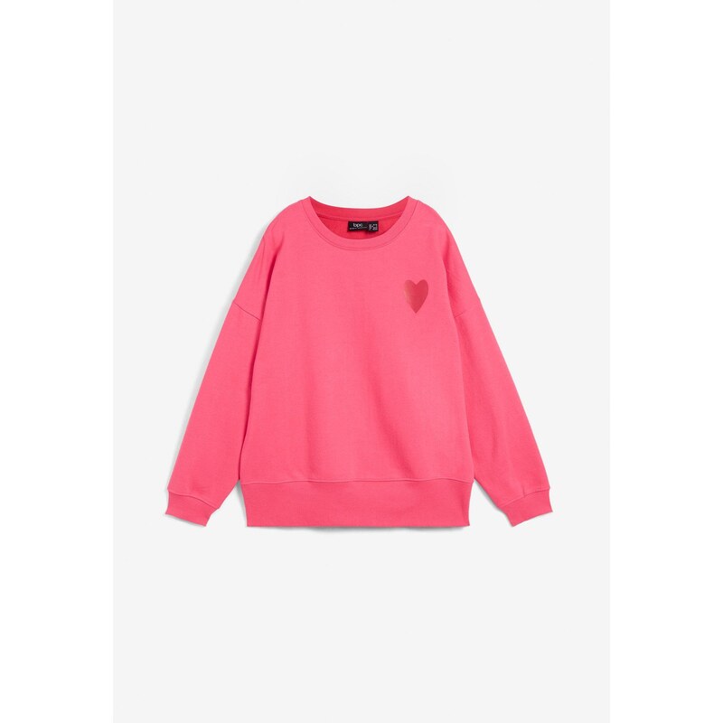 bonprix Mikina overize z bio bavlny, farba ružová 48958830