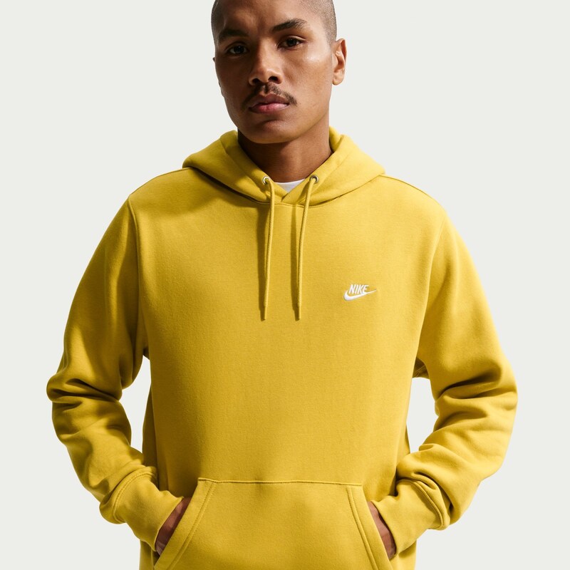 Nike M Club Pullover Fleece Hoodie YELLOW 67330574