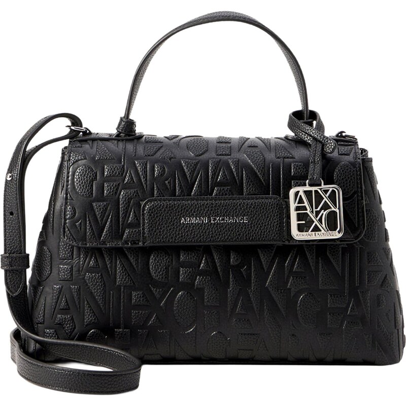 ARMANI EXCHANGE Kabelka LIZ PEBBLE čierna / strieborná 67334923