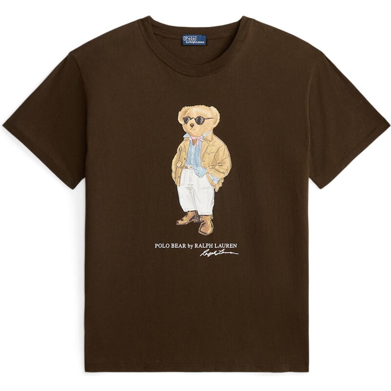 Polo Ralph Lauren Tričko svetlomodrá / svetlohnedá / tmavohnedá / 67334964