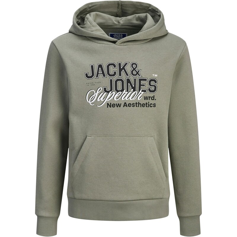 JACK & JONES MINI Mikina olivová / čierna / biela 67335028