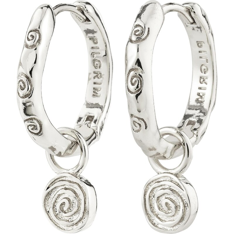 Pilgrim Náušnice Fire strieborná 67335039