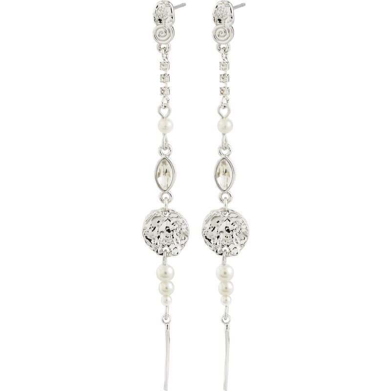 Pilgrim Náušnice Fire strieborná 67335044