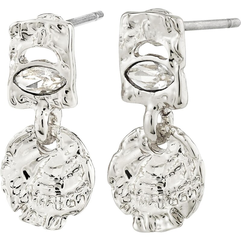 Pilgrim Náušnice Fire strieborná 67335052