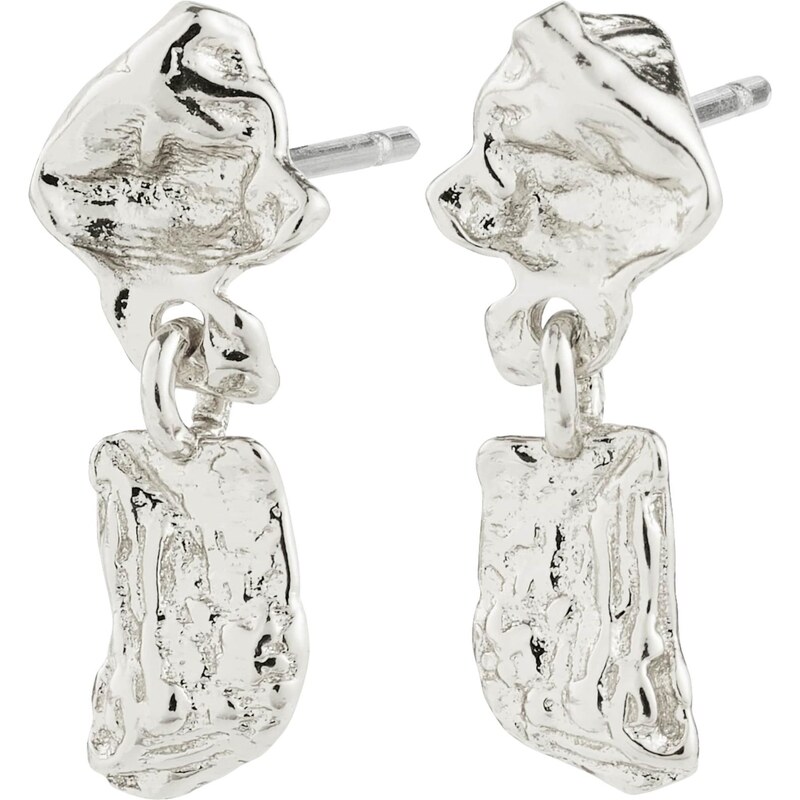 Pilgrim Náušnice Ami strieborná 67335055