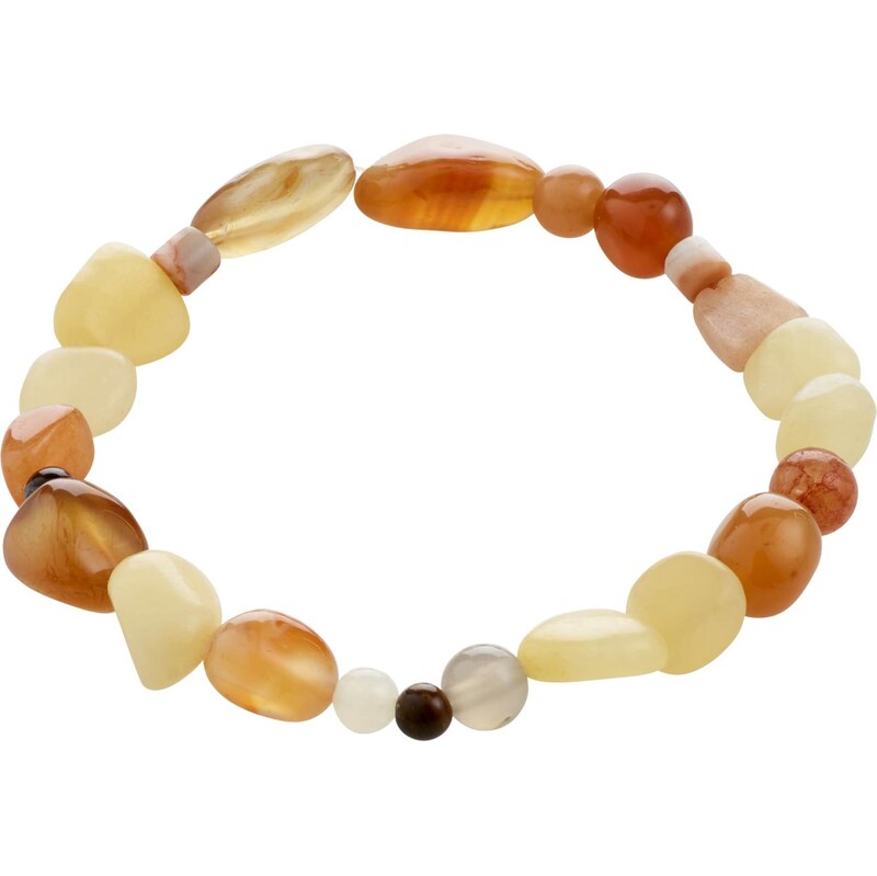 Pilgrim Náramok Iris koňaková / žltá / biela 67335072