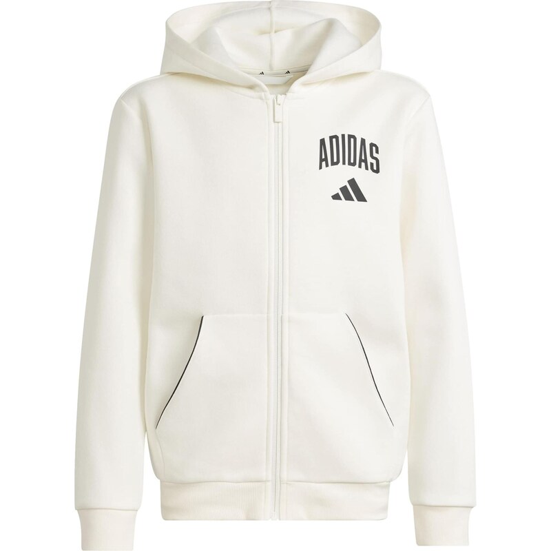 ADIDAS SPORTSWEAR Športová mikina so zipsom čierna / prírodná biela 67335271