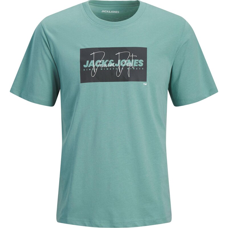 JACK & JONES Tričko JJCole pastelovo zelená / čierna / biela 67335343