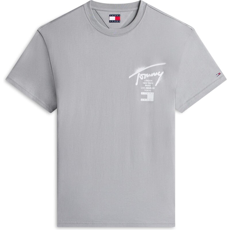 Tommy Jeans Tričko CITY sivá / biela 67335370