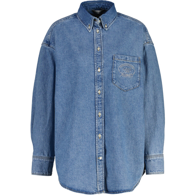 KOŠEĽA GANT OS DENIM EMBR POCKET BD SHIRT SEMI LIGHT BLUE WORN IN 67332216