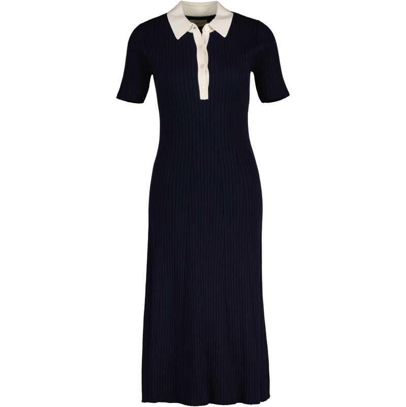 ŠATY GANT RIB KNIT RUGGER DRESS EVENING BLUE 67332217
