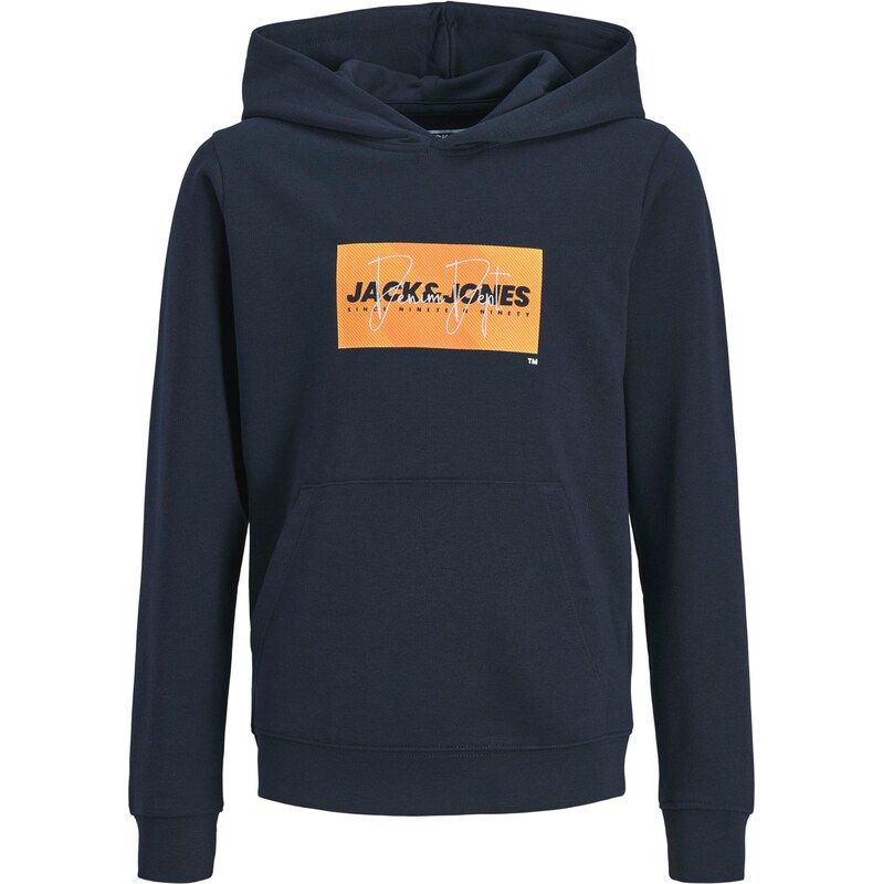Jack & Jones Junior Mikina JJCOLE námornícka modrá / oranžová / biela 67335449