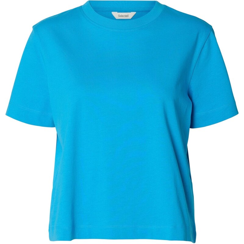 SELECTED Tričko SLFEssential azúrová 67362340