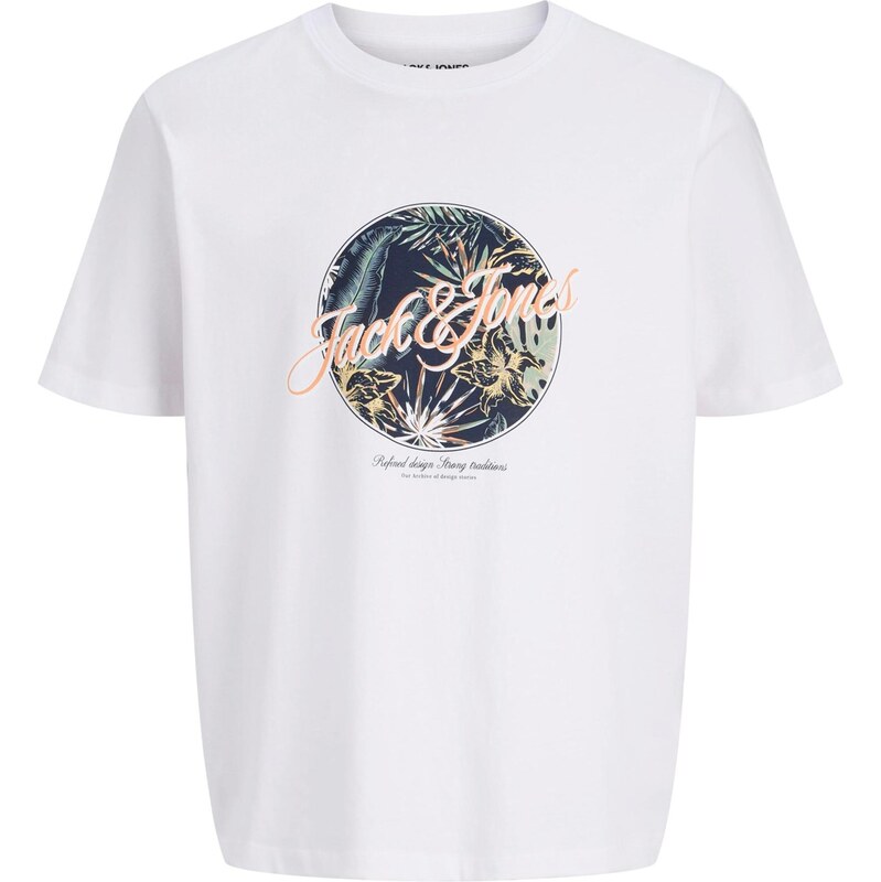 JACK & JONES Tričko JJHONOLULU tmavomodrá / svetlozelená / 67335824