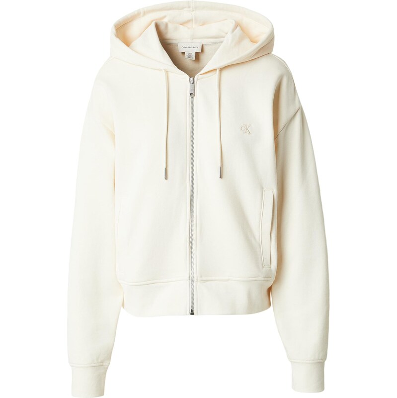 Calvin Klein Jeans Tepláková bunda biela 67335991