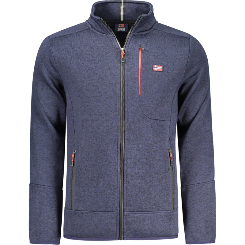 Športová Pánska Mikina so zipsom NORWAY 1963 Modrá 67509515