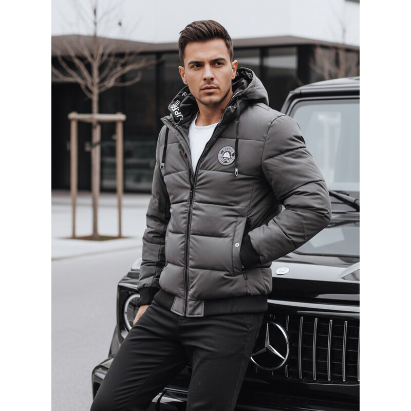 Pánska zimná prešívaná bunda s kapucňou Dstreet TX5072 66034129