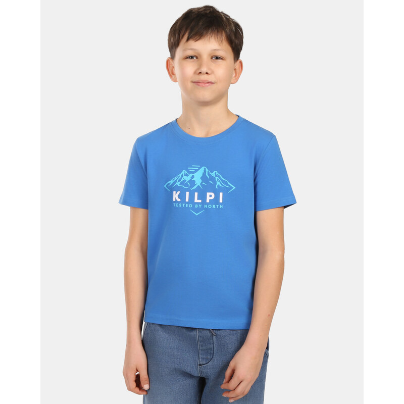 Chlapčenské bavlnené tričko Kilpi ALBION-JB modrá 67351373