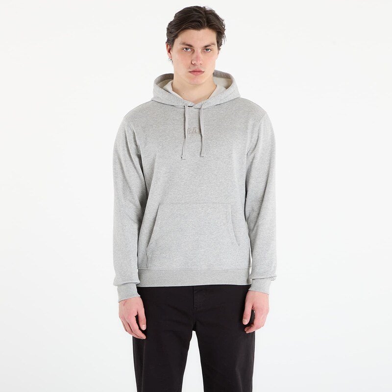 Mikina GAP V-Frch Tonal Mini Logo Relaxed Po Hoodie Heather Grey L 67337334