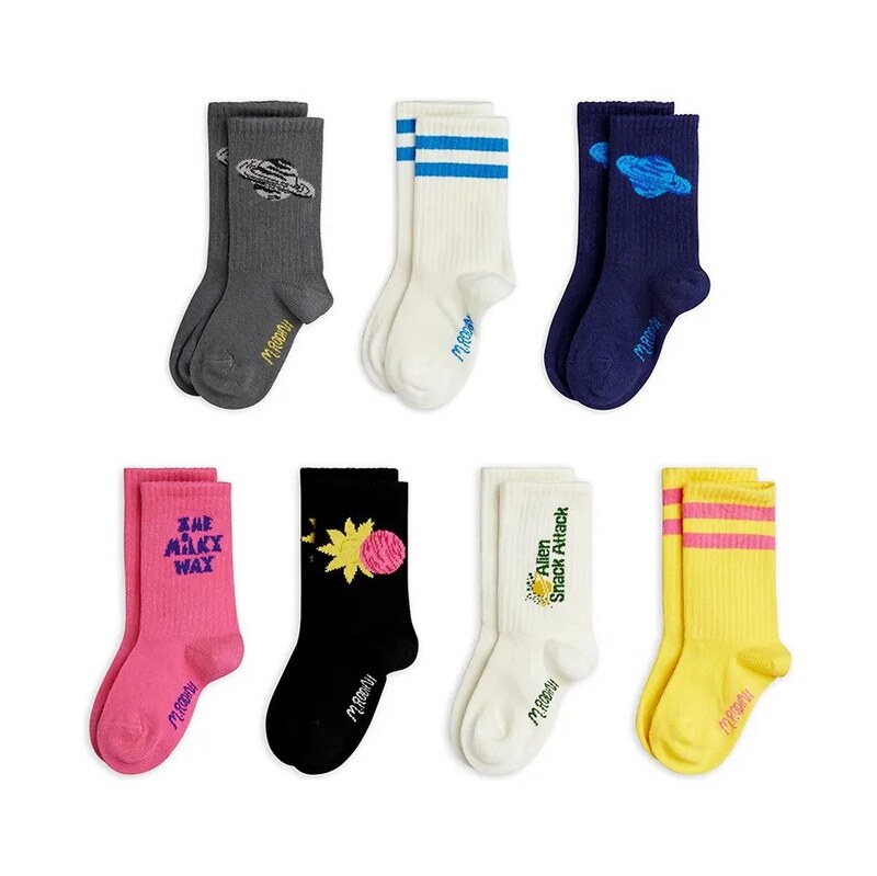 Detské ponožky Mini Rodini Alien 7-pak 67340094