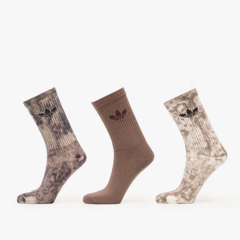 adidas Originals adidas Tie Dye Crew Socks 3-Pack Utility Black/ Off 67353111