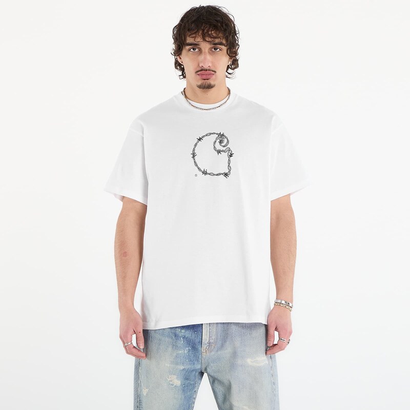 Tričko Carhartt WIP S/S Barbwire C T-Shirt UNISEX White S 67352863