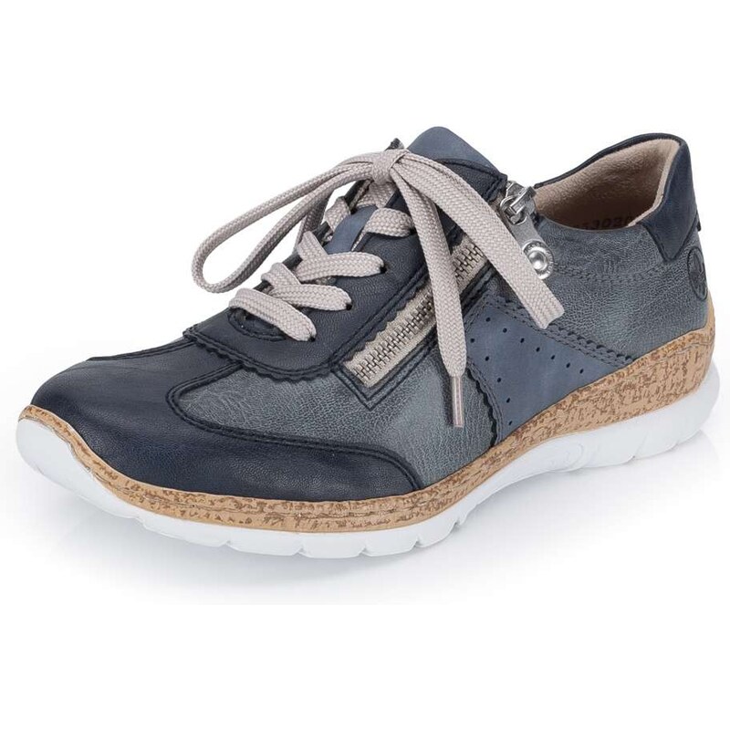 Dámske poltopánky RIEKER N4221-14 modrá S6 67353261