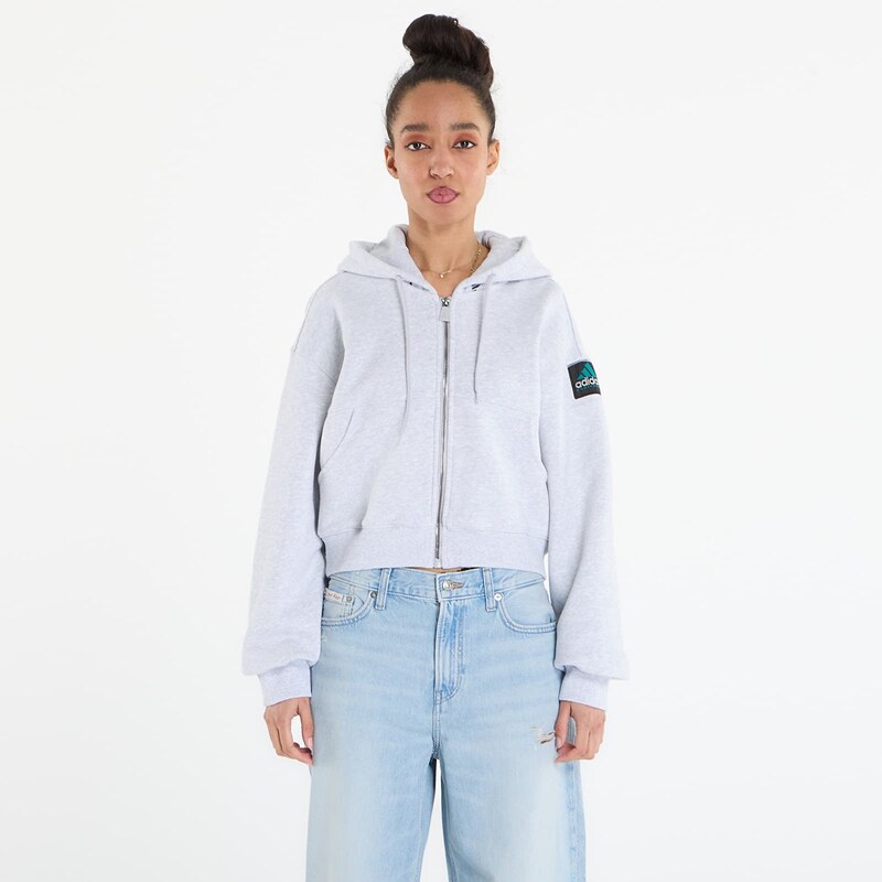 adidas Originals Mikina adidas Cropped Hoodie Light Solid Grey L 67355243