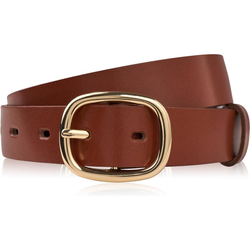 Paolo Peruzzi Dámsky kožený opasok na nohavice 110 cm | hnedá PG-15 67355476