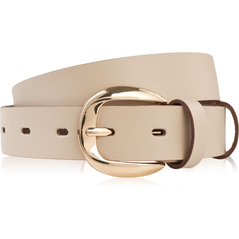 Paolo Peruzzi Dámsky kožený opasok na nohavice, 90 cm | krémová PG-14 67355479