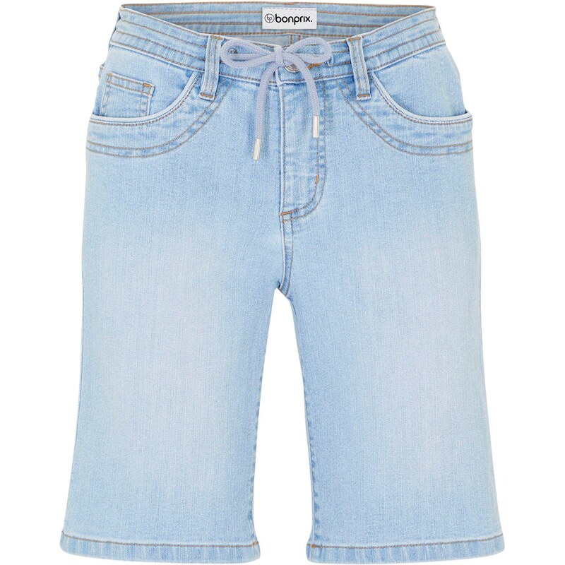 bonprix Džínsové bermudy, Slim Fit, stredná výška pásu, farba modrá 44796947
