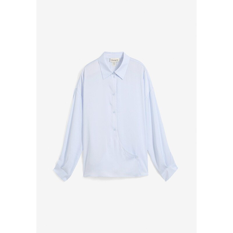 bonprix Blúzka z padavého saténu, farba modrá 62055768