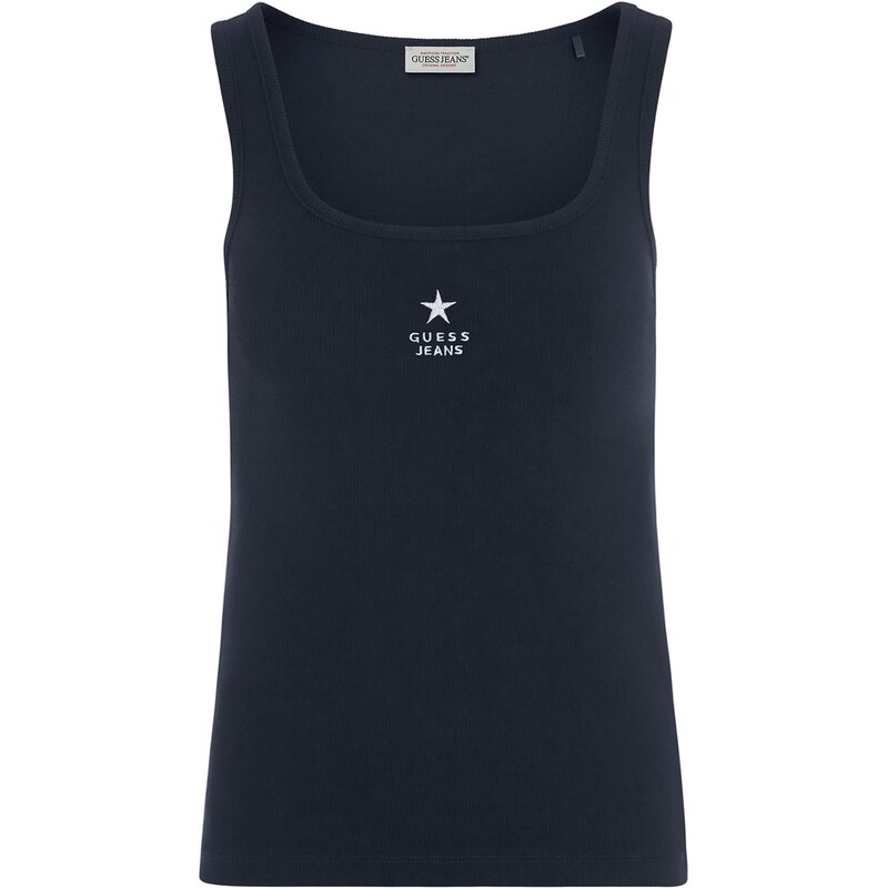 GUESS JEANS Top tmavomodrá / biela 67359044