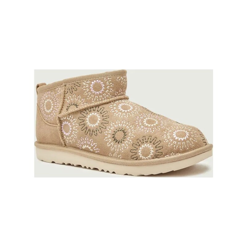 UGG Snehule CLASSIC ULTRA MINI SUN STITCH | vlna | semiš 67351530