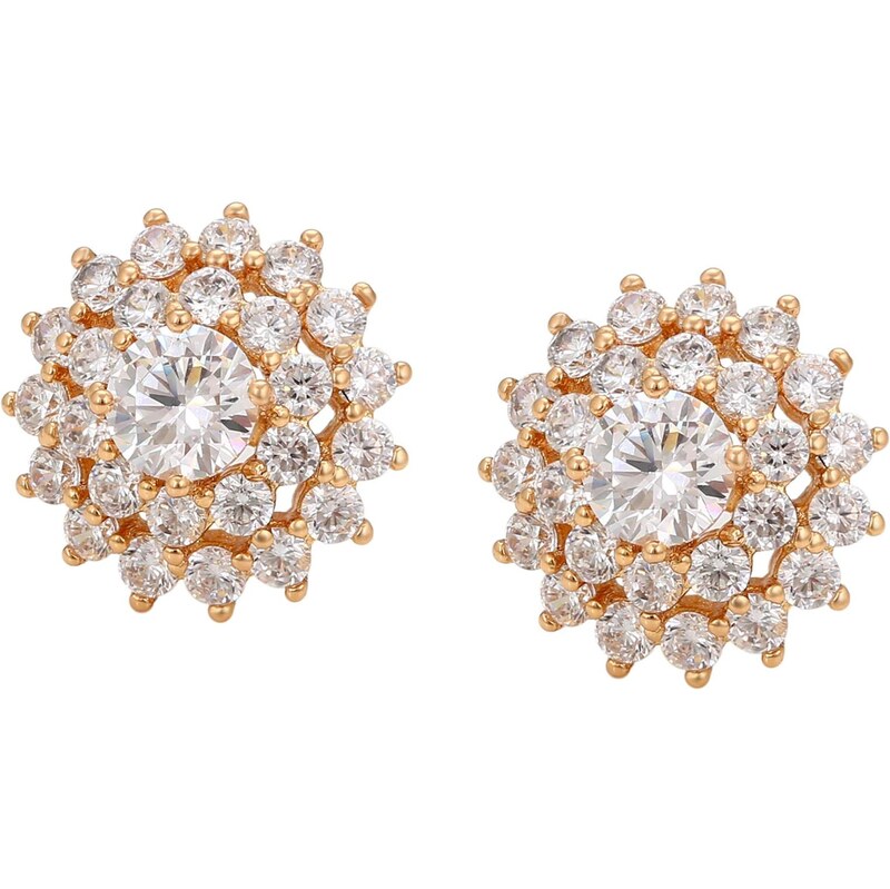 faina Náušnice ružové zlato / priehľadná 67359300