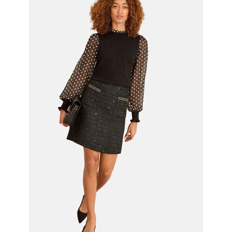 love & roses Sveter čierna / biela 67359341