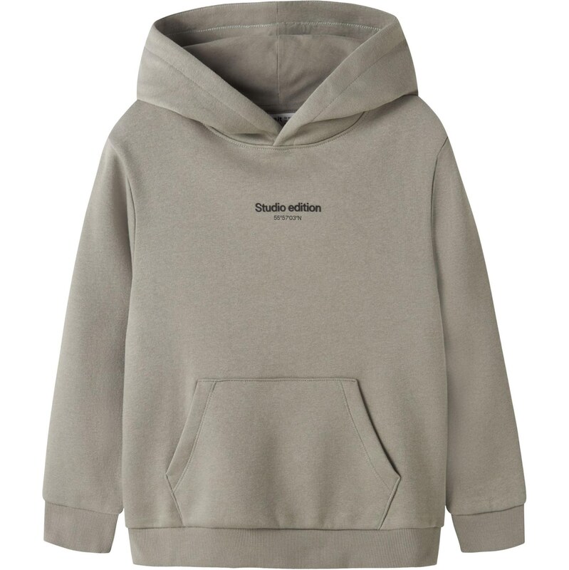 NAME IT Mikina NKMBRODY sivobéžová / čierna 67368804