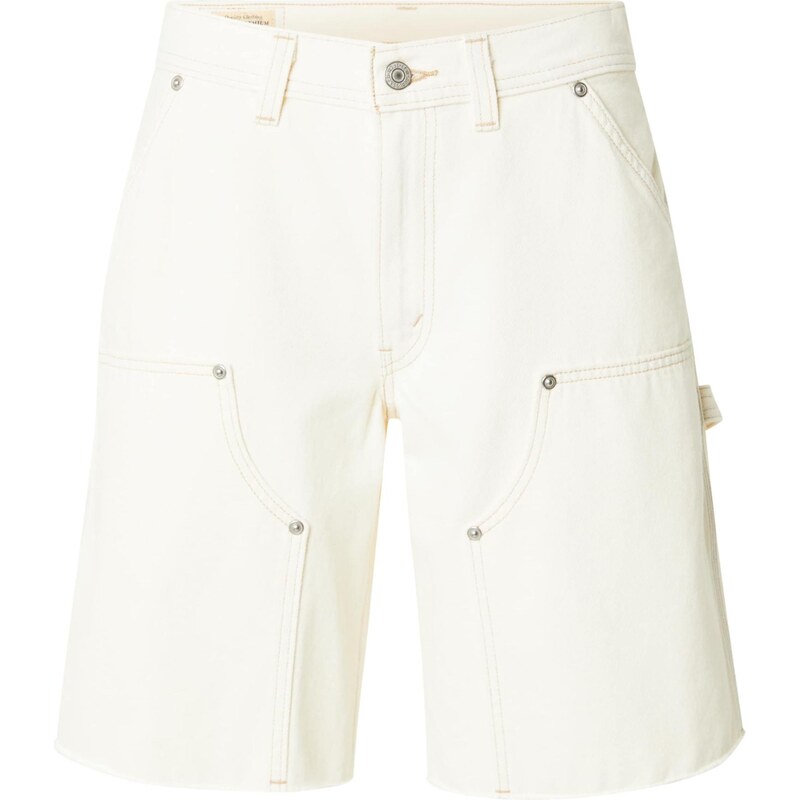 LEVIS Rifľové kapsáče Baggy Dad Utility Shorts biely denim 67359666