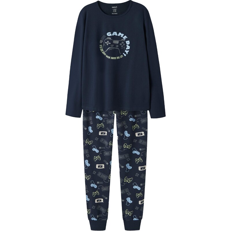 NAME IT Pyžamo nebesky modrá / tmavomodrá / sivá / svetlozelená 67359674