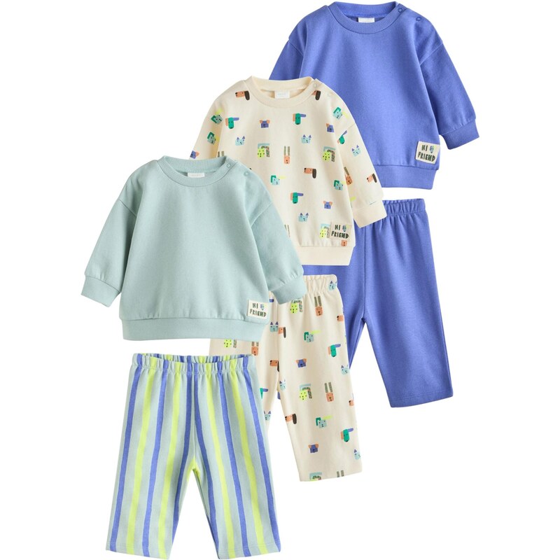 Next Set béžová / námornícka modrá / svetlomodrá / mätová 67359734