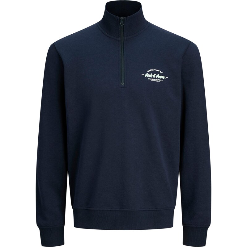 JACK & JONES Mikina JJBrandon námornícka modrá / mätová / biela 67359892