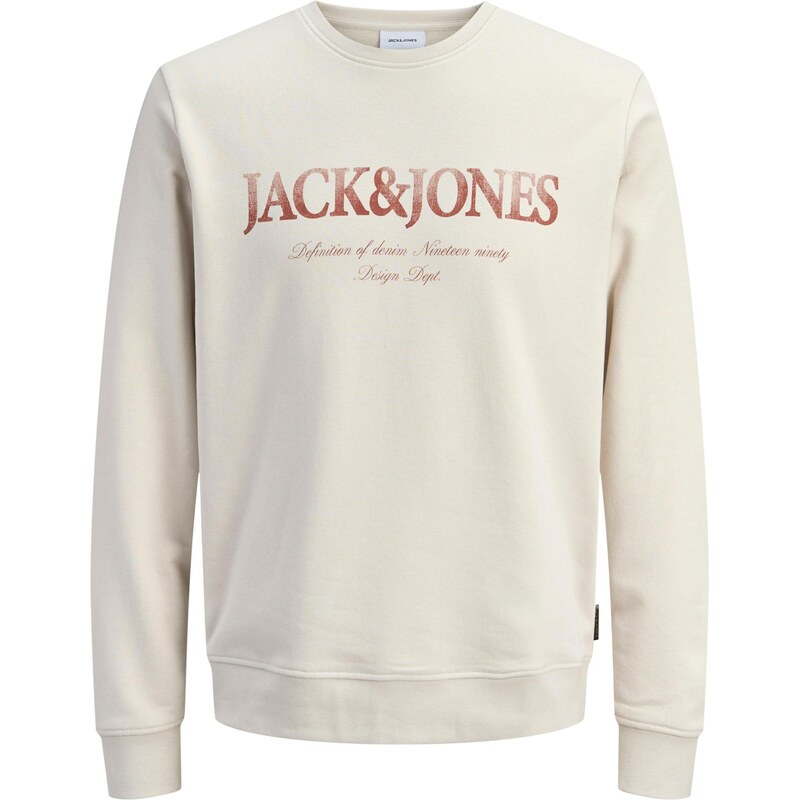 JACK & JONES Mikina JJDevin Daytona krémová / hrdzavohnedá 67359915