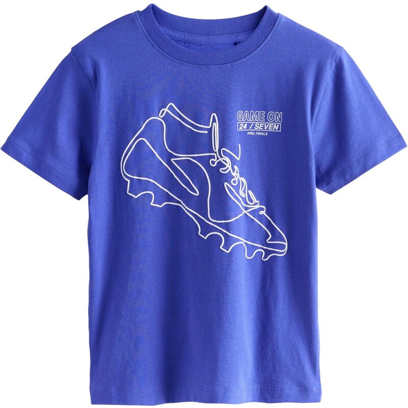 Next Tričko kráľovská modrá / biela 67360819