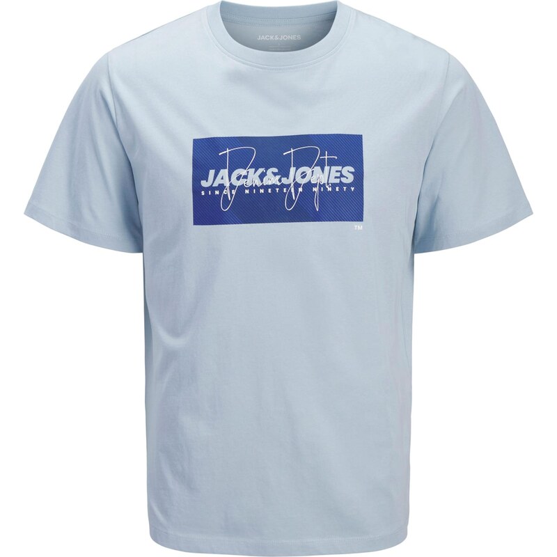 Jack & Jones Junior Tričko JJCOLE pastelovo modrá / tmavomodrá / biela 67361852