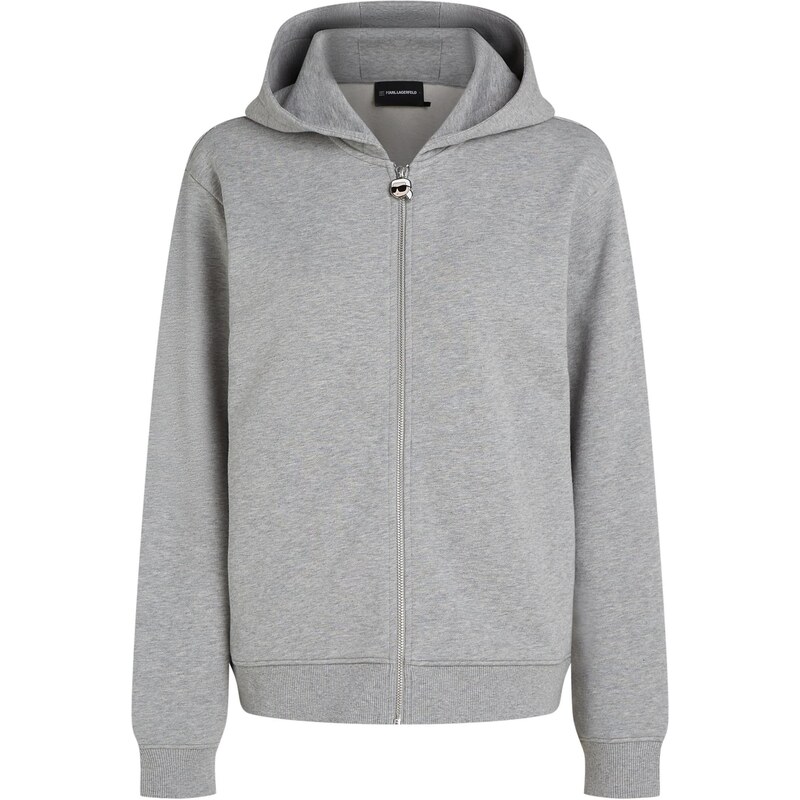 Karl Lagerfeld Tepláková bunda Ikon sivá melírovaná 67361952