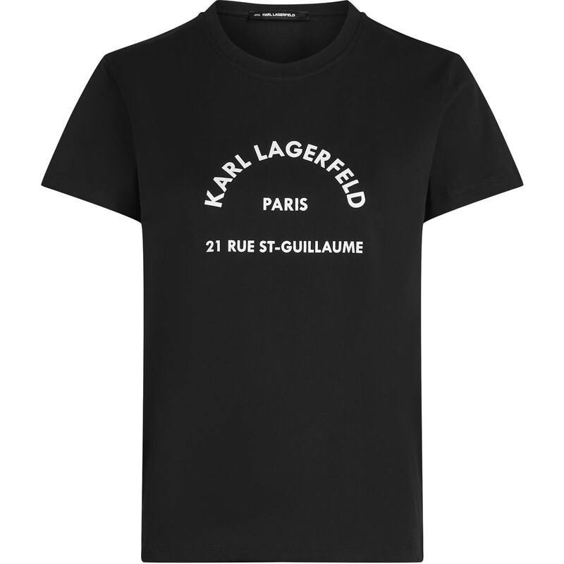 Karl Lagerfeld Tričko Rue St-Guillaume čierna / biela 67361986