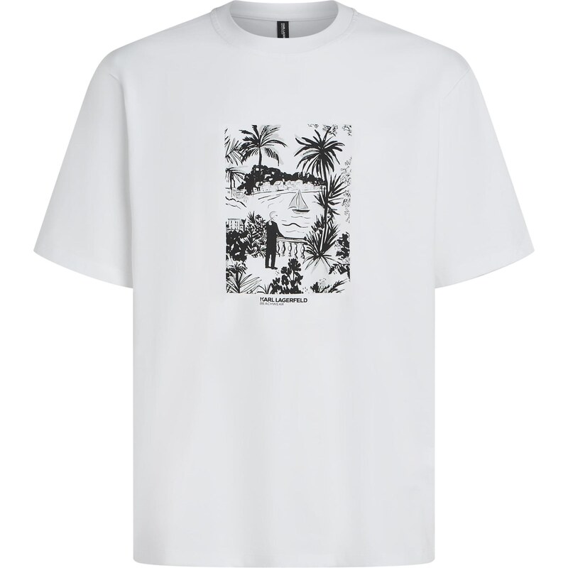 Karl Lagerfeld Tričko Villa la Vigie sivá / čierna / biela 67362034