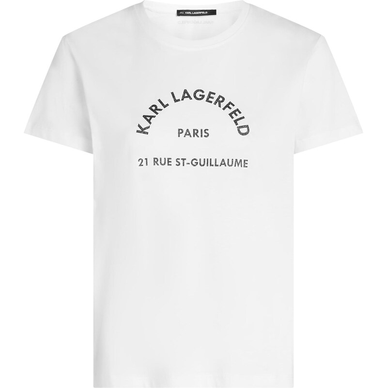 Karl Lagerfeld Tričko Rue St-Guillaume čierna / biela 67362008
